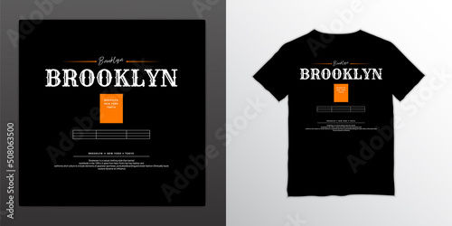 Brooklyn writing design, suitable for screen printing t-shirts, clothes, jackets and others