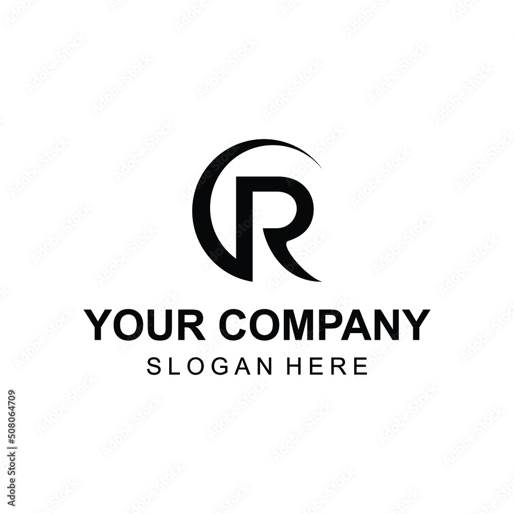 Creative luxury letter R logo design concept