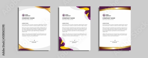 modern corporate letterhead template design