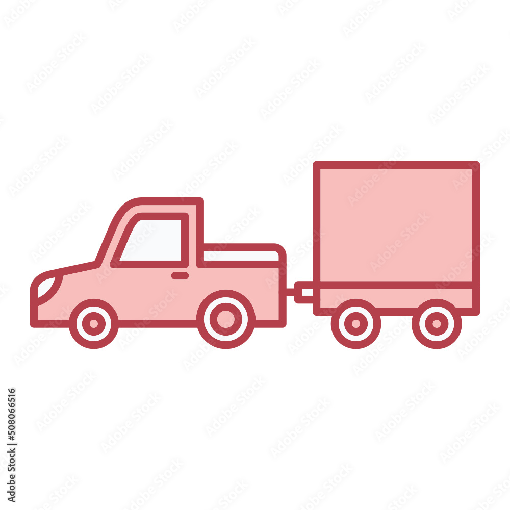 Baggage Truck Icon Design