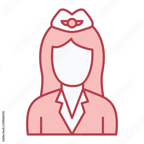 Flight Attendant Icon Design