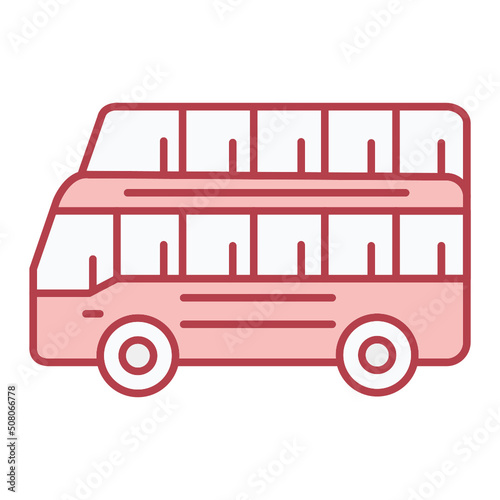 Double Decker Bus Icon Design
