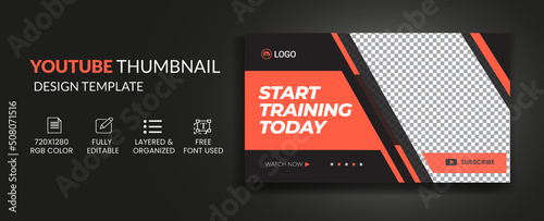Fitness-Gym Youtube Thumbnail Template