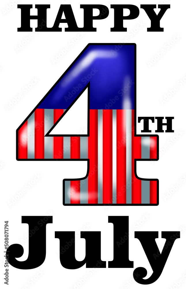 Fototapeta premium 4th of July Illustration
