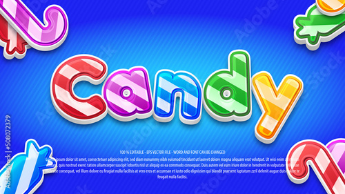 Candy 3d style text effect