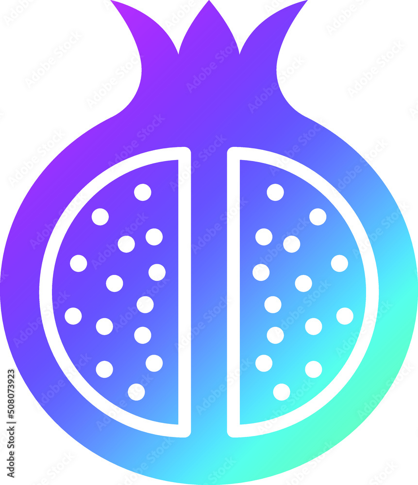 Pomegranate Vector Icon Design Illustration