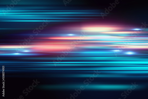 Light speed zoom travel in Deep space background 3d illustration.