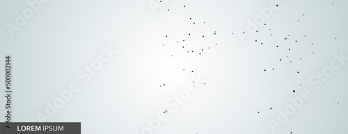 Connected lines and dots. Web network health background. Evolution and communication design. Medical technology pattern. Vector illustration