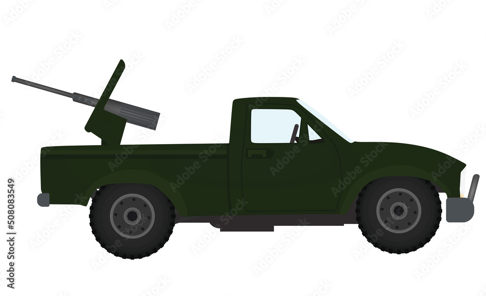 Military armored vehicle. vector illustration
