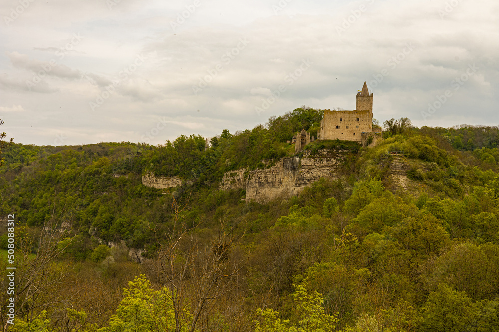view to castle Rudelsburg near Saaleck