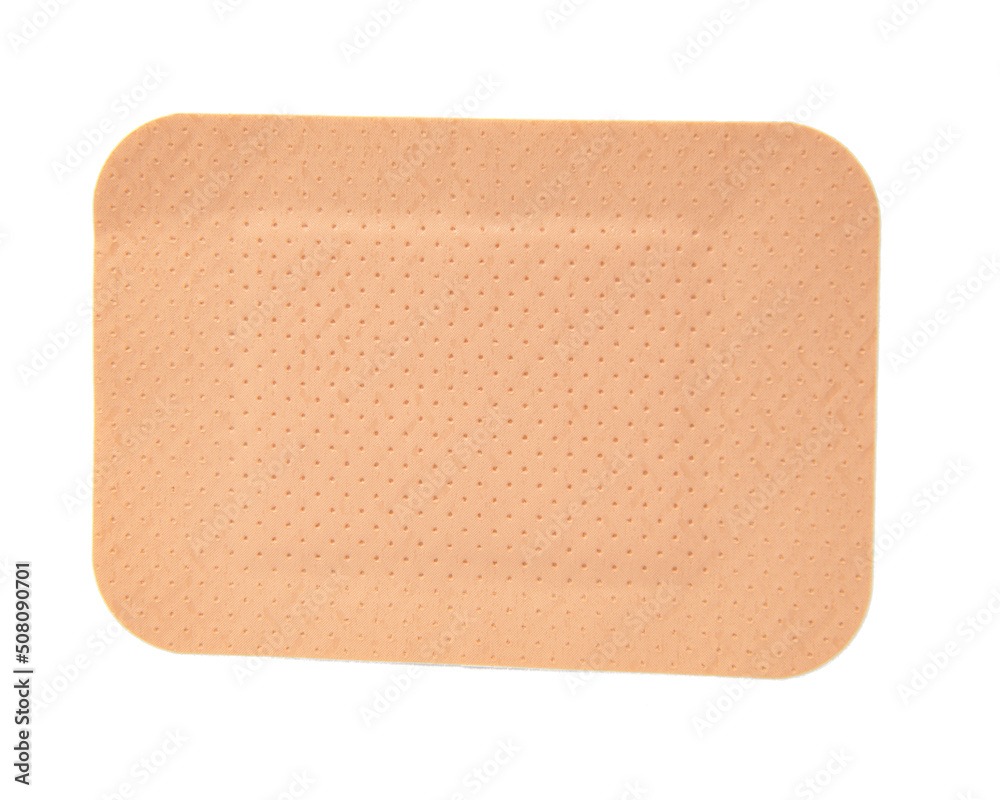 Medical big elastic plaster isolated on the white background Medical big elastic plaster isolated on the white background