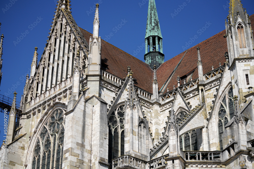 Regensburg a well preserved medieval town in Bavaria photographed in spring