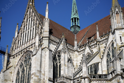 Regensburg a well preserved medieval town in Bavaria photographed in spring