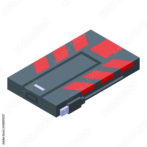 Usb ssd icon isometric vector. Data storage. Micro memory