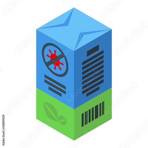 Antiviral plant spray icon isometric vector. Medical immune. Pill med