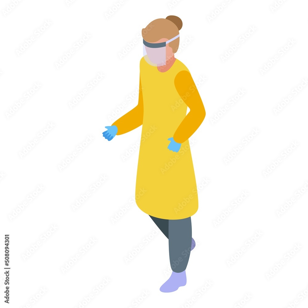 Hospital person icon isometric vector. Health clinic. Medicine service Hospital person icon isometric vector. Health clinic. Medicine service