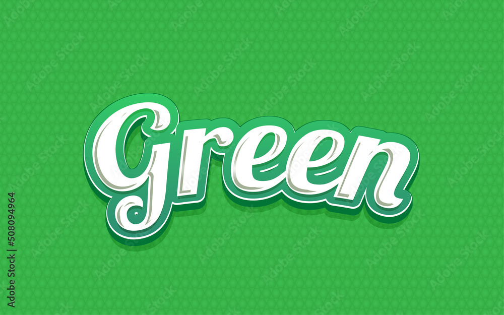 Green text templete with editable and 3d text style Green text templete with editable and 3d text style