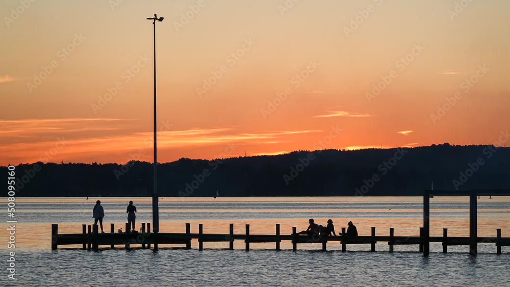 Abendrot am Starnberger See