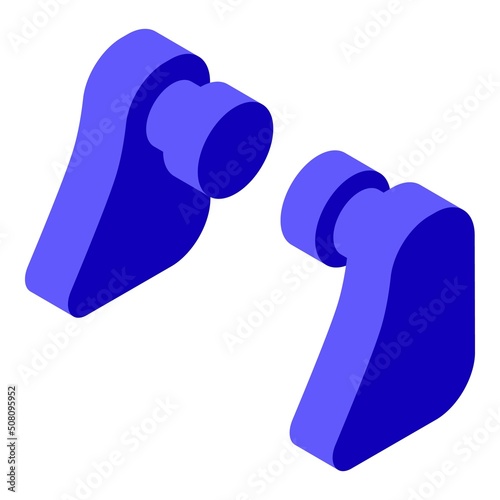 Earplugs accessory icon isometric vector. Noise factory. Level machine