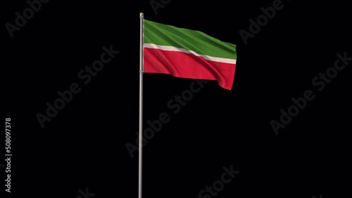 Tatarstan flag, 4k video background is transparent