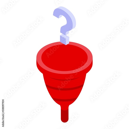 Menopause funnel icon isometric vector. Woman period. Estrogen balance