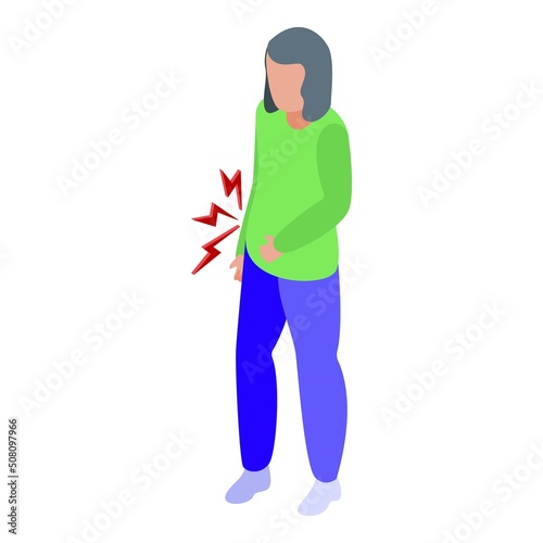 Girl menstruation icon isometric vector. Woman menopause. Age period