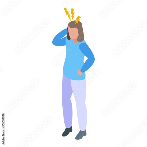Age menstruation icon isometric vector. Woman hormone. Estrogen balance