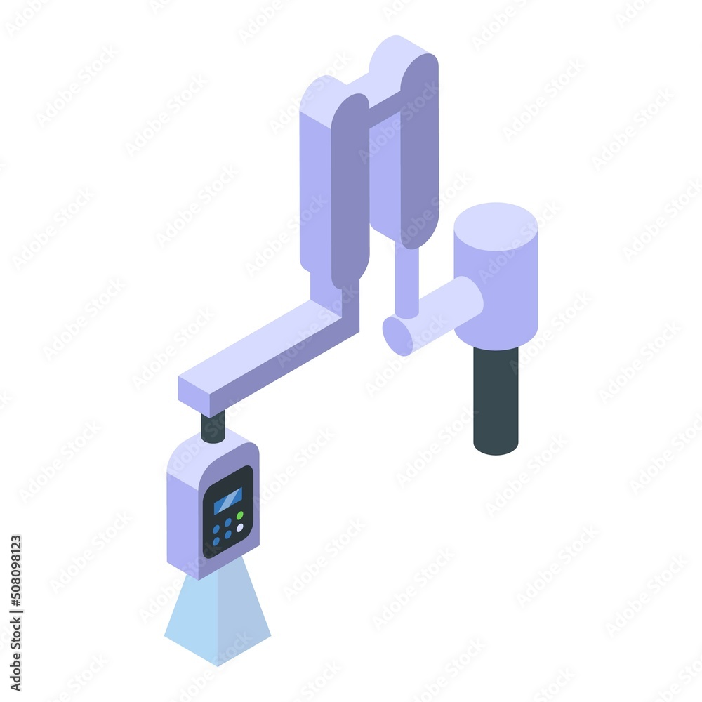 Mobile xray device icon isometric vector. Chest body. Ray scan Mobile xray device icon isometric vector. Chest body. Ray scan