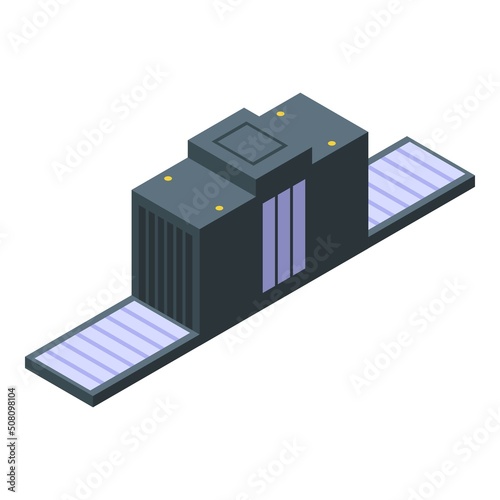 Airport xray scan line icon isometric vector. Ray radiology. Test film