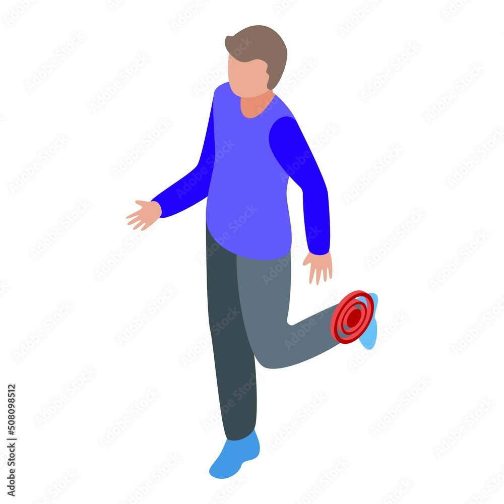 Sport leg injury icon isometric vector. Health patient. Medical clinic Sport leg injury icon isometric vector. Health patient. Medical clinic