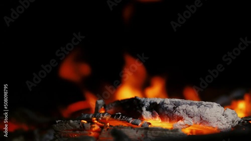 fire in the fireplace