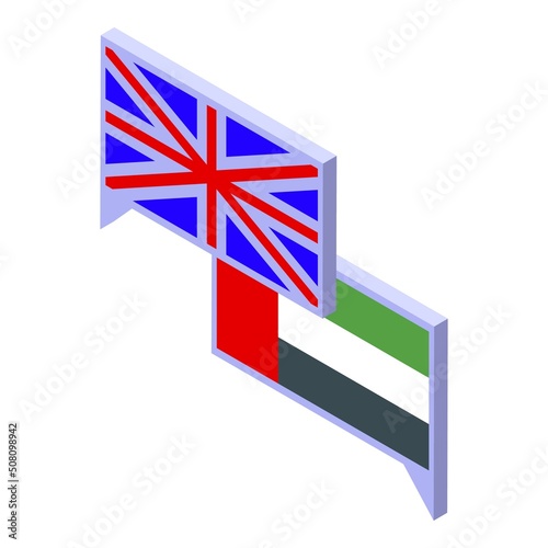 English arab lesson icon isometric vector. Muslim student. Class teacher