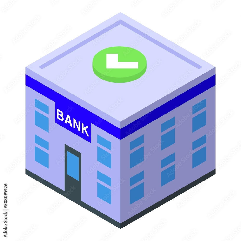 Cash bank icon isometric vector. Passive money. Work computer Cash bank icon isometric vector. Passive money. Work computer
