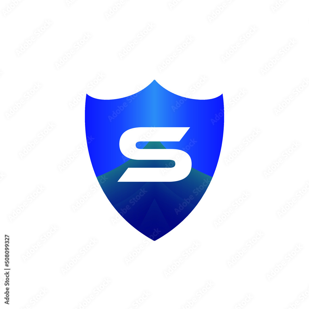 Letter S and Shield Security Logo Design. Vector Illustrator Letter S and Shield Security Logo Design. Vector Illustrator