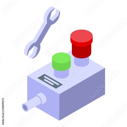 Wallpaper Mural Software icon isometric vector. Program process. Data system Torontodigital.ca