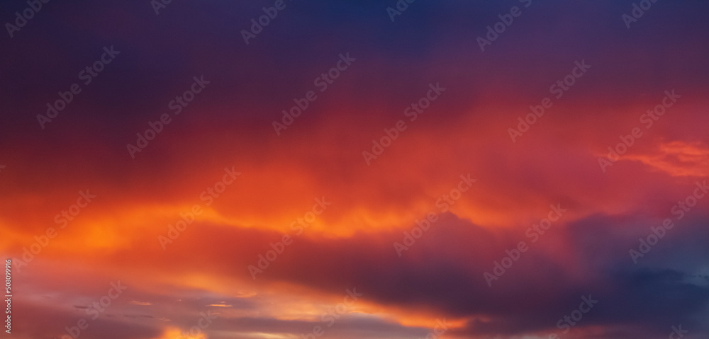 dramatic fiery sky banner.