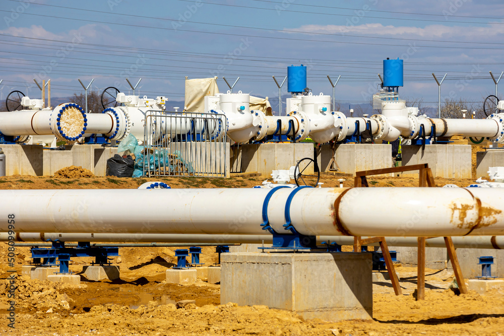 Interconnected natural gas pipeline network Stock Photo Adobe Stock