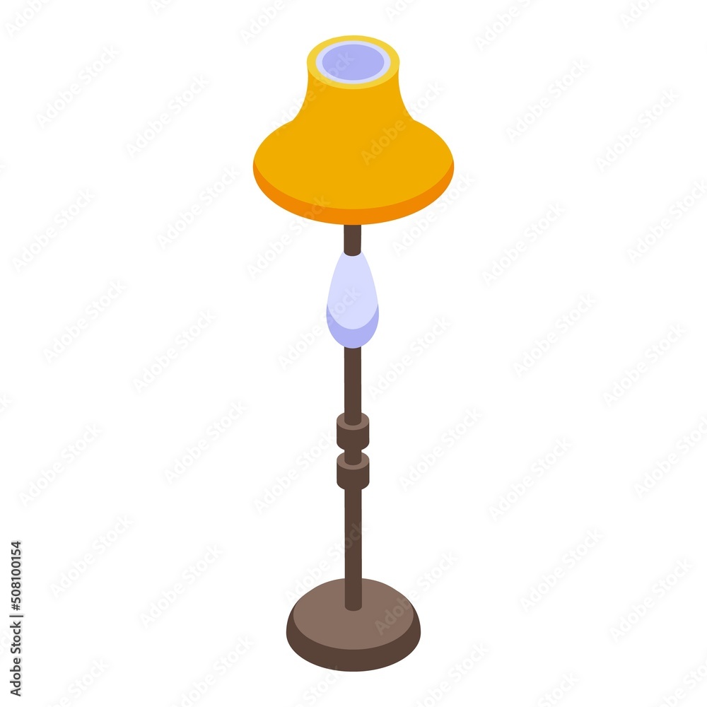 Interior lamp icon isometric vector. Home stand. Light decor
