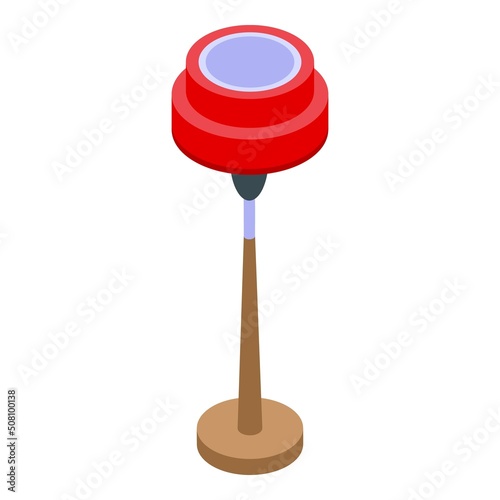 Torchere icon isometric vector. Interior lamp. Stand floor