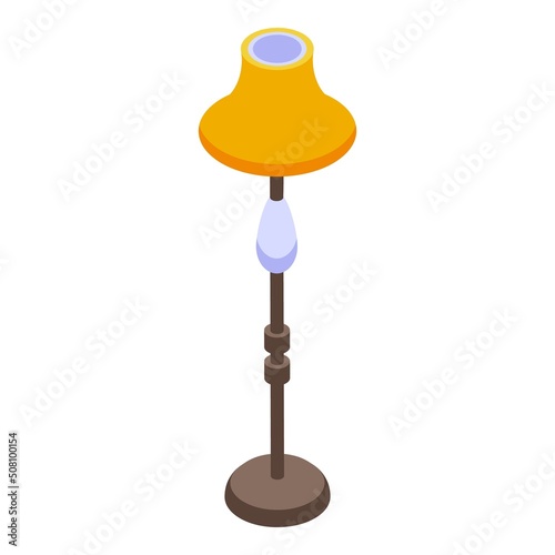 Interior lamp icon isometric vector. Home stand. Light decor