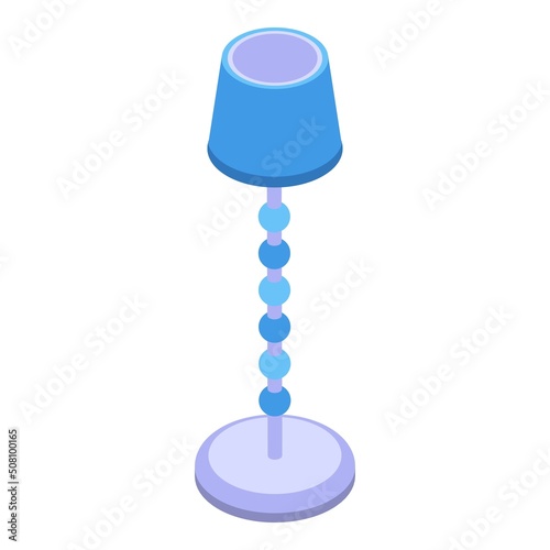 Lamp stand icon isometric vector. Interior furniture. Home light