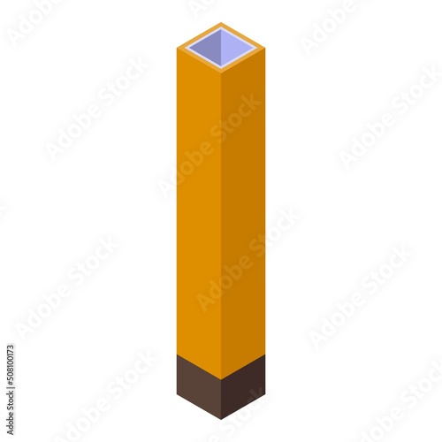 Floor lamp icon isometric vector. Interior furniture. Bulb decor