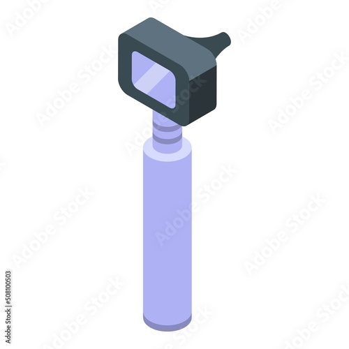 Ear control tool icon isometric vector. Aid deaf. People language