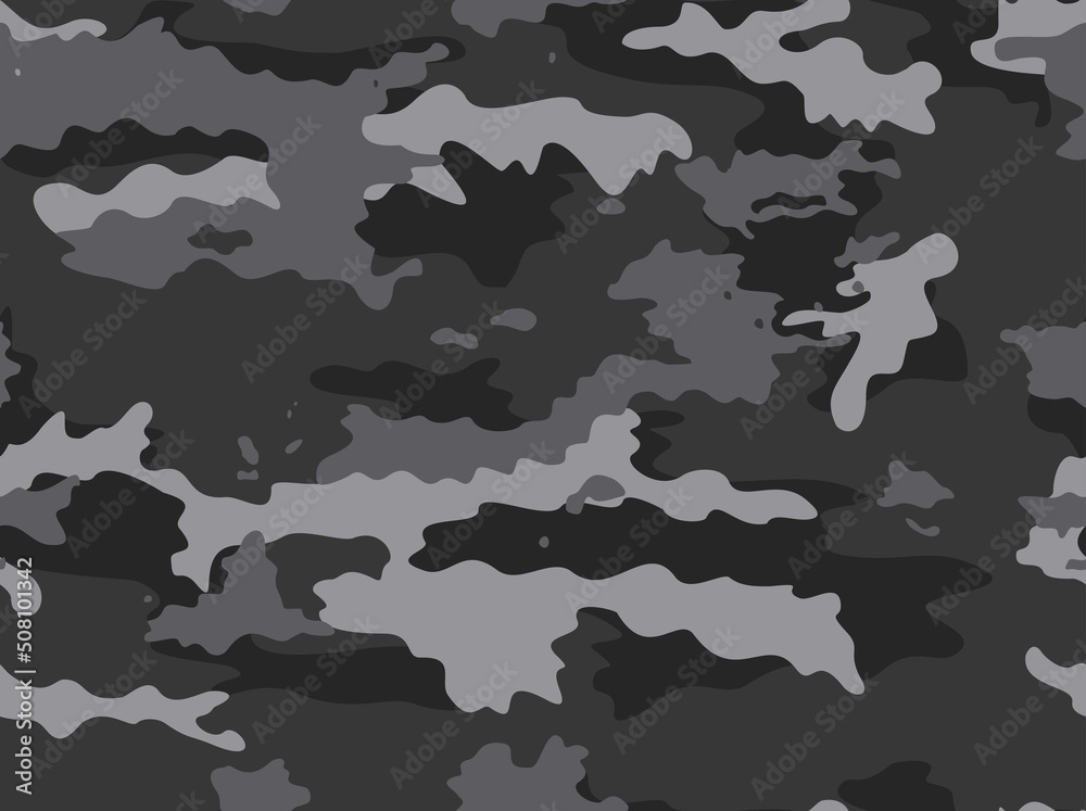 Vector gray camouflage background, pattern repeat, modern fashion design, fabric. Disguise.
Vector gray camouflage background, pattern repeat, modern fashion design, fabric. Disguise.