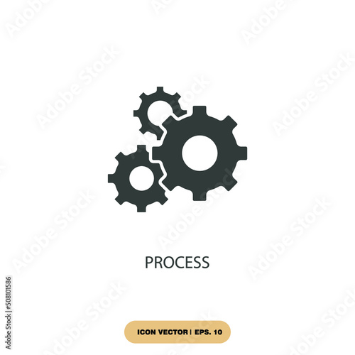 process icons symbol vector elements for infographic web