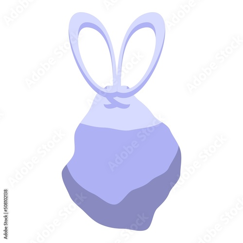 Sack pack icon isometric vector. Garbage bag. Waste can