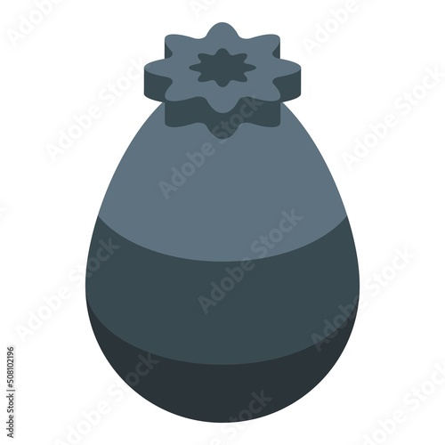 Trash bag icon isometric vector. Garbage bin. Sack pack