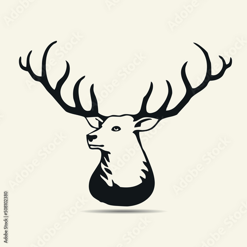Deer Logo Design Template. Vector Illustration