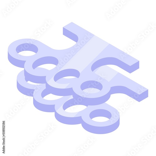 Fist metal tool icon isometric vector. Self defense. Man fight