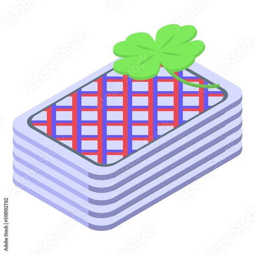 Black jack icon isometric vector. Card poker. Ace deck